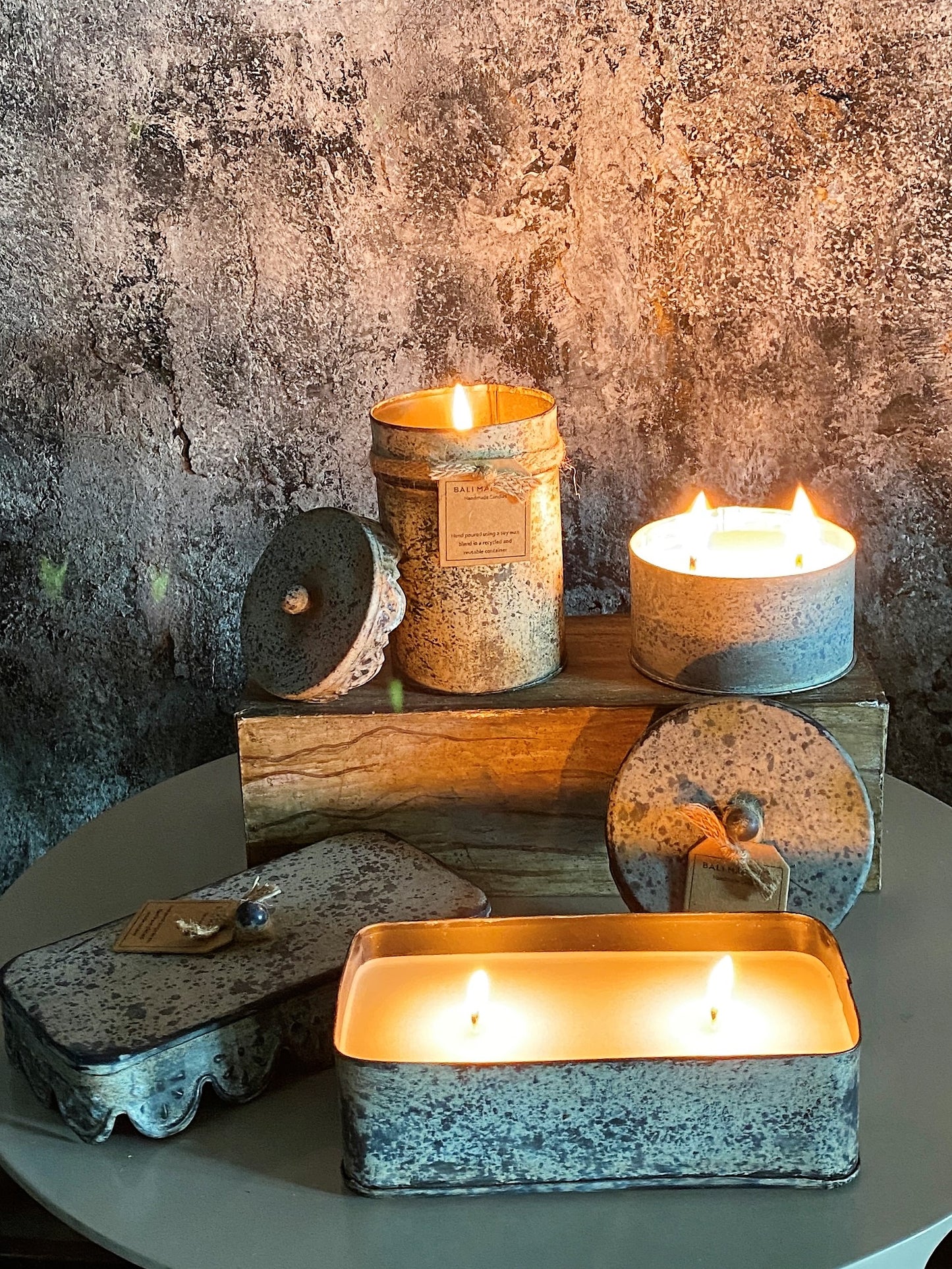 Victorian Candle White - Rectangular  I Soy Wax Candle