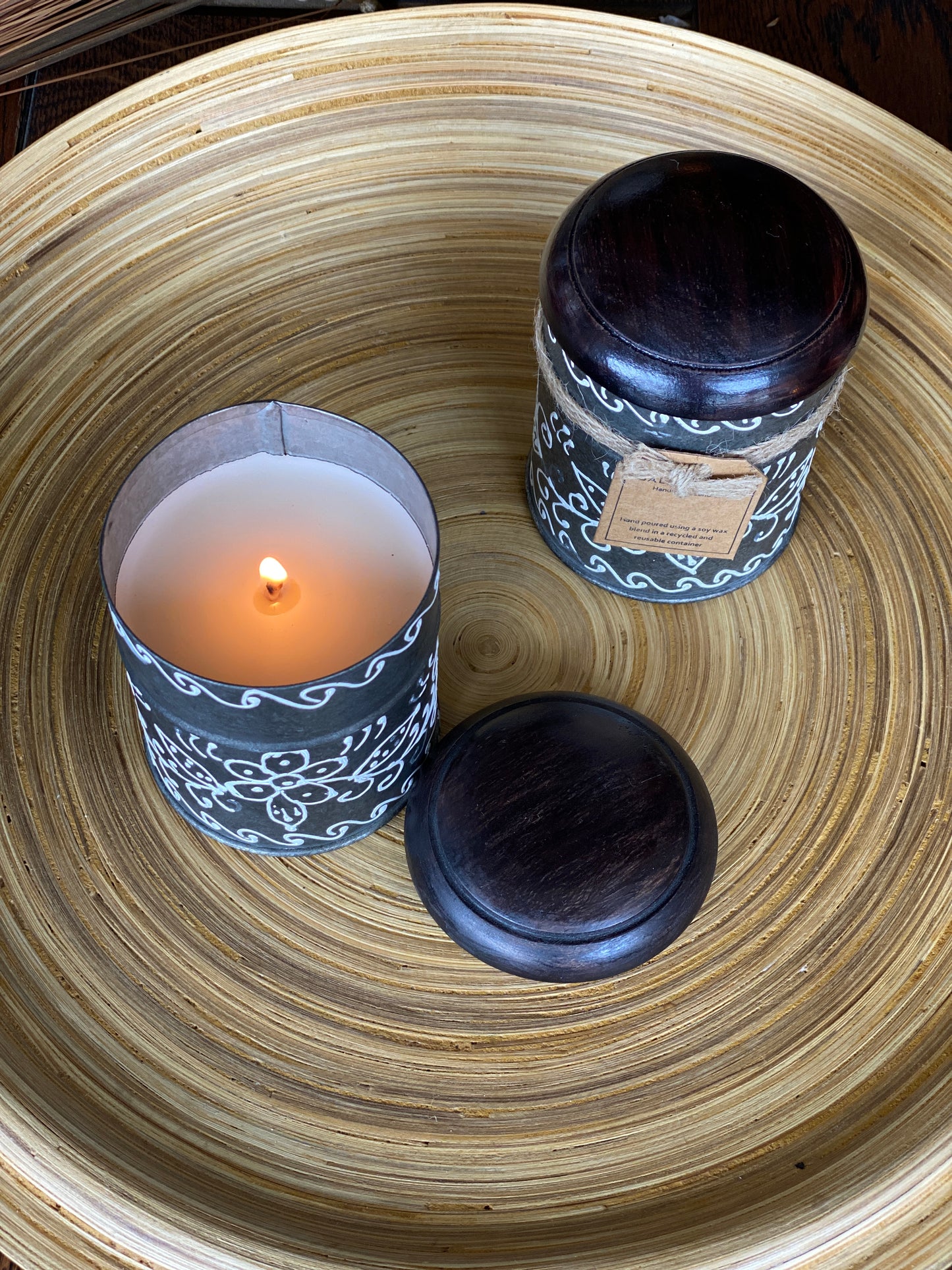 Floral Motif 3D Artwork Candle - Large I Soy Wax Candle