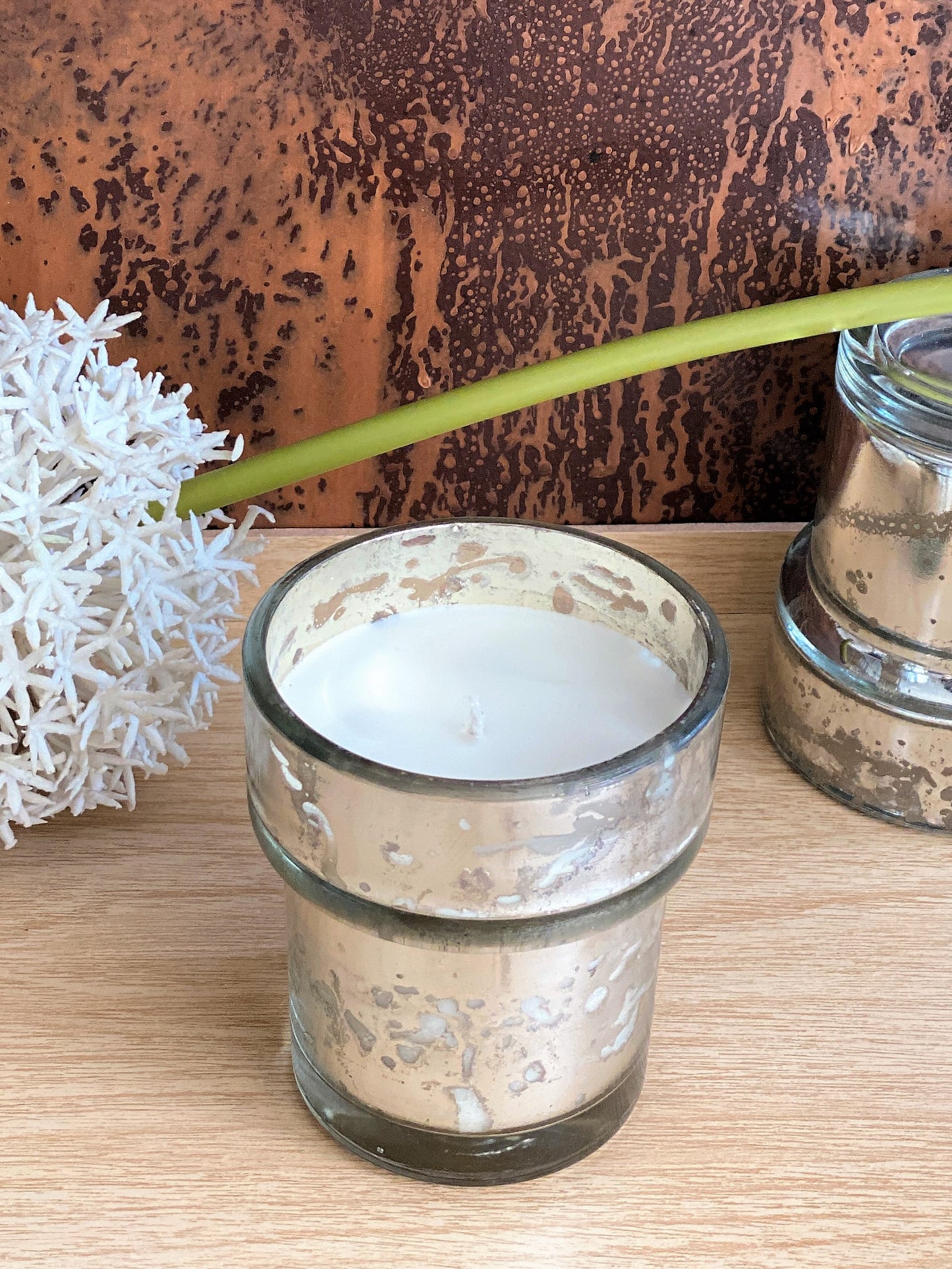 Mercury Glass Candle - Silver I Soy Wax Candle