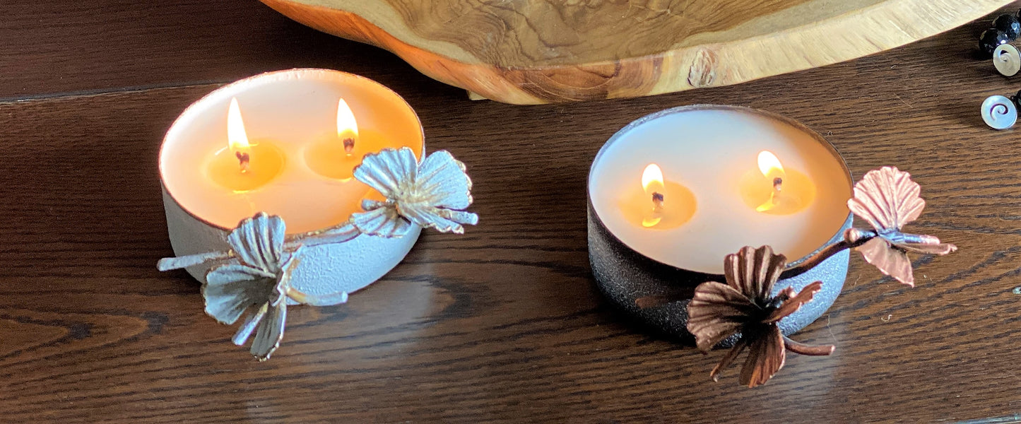 Butterfly Candle Copper - 2 Wick I Soy Wax Candle