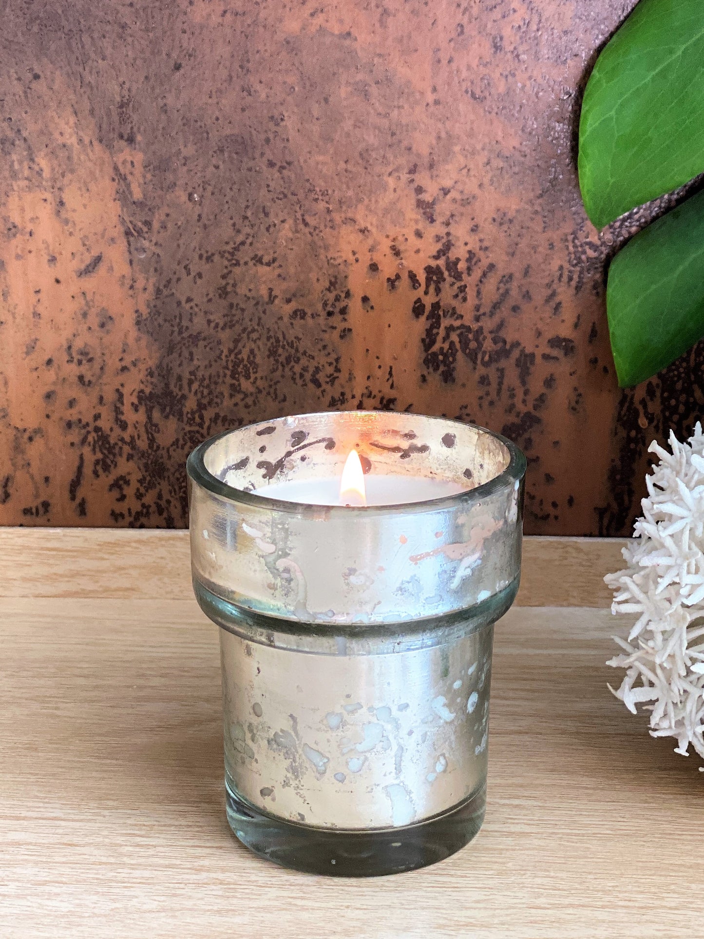 Mercury Glass Candle - Silver I Soy Wax Candle