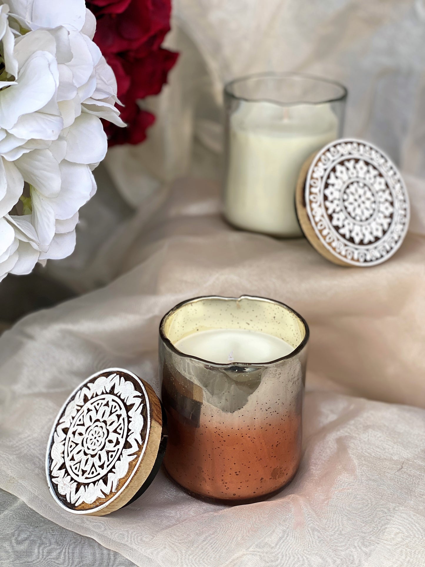 Block Lid Glass Candle - Copper I Soy Wax Candle
