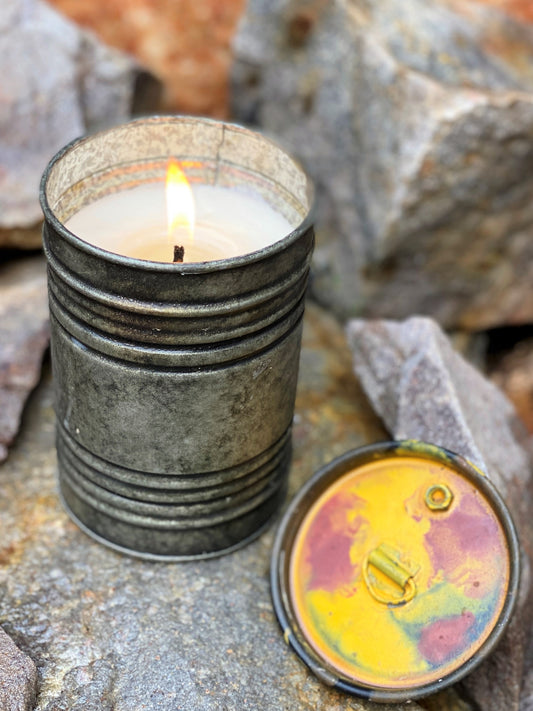 Barrel Tin Candle - Medium I Soy Wax Candle
